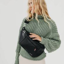 Load image into Gallery viewer, Marley Metallic Oversized Bum Bag: Gunmetal Gray