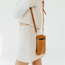 Load image into Gallery viewer, Woven Double Duty Phone Bag : Woven Fuchsia