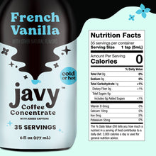 Load image into Gallery viewer, Javy French Vanilla Cold Brew Coffee Concentrate
