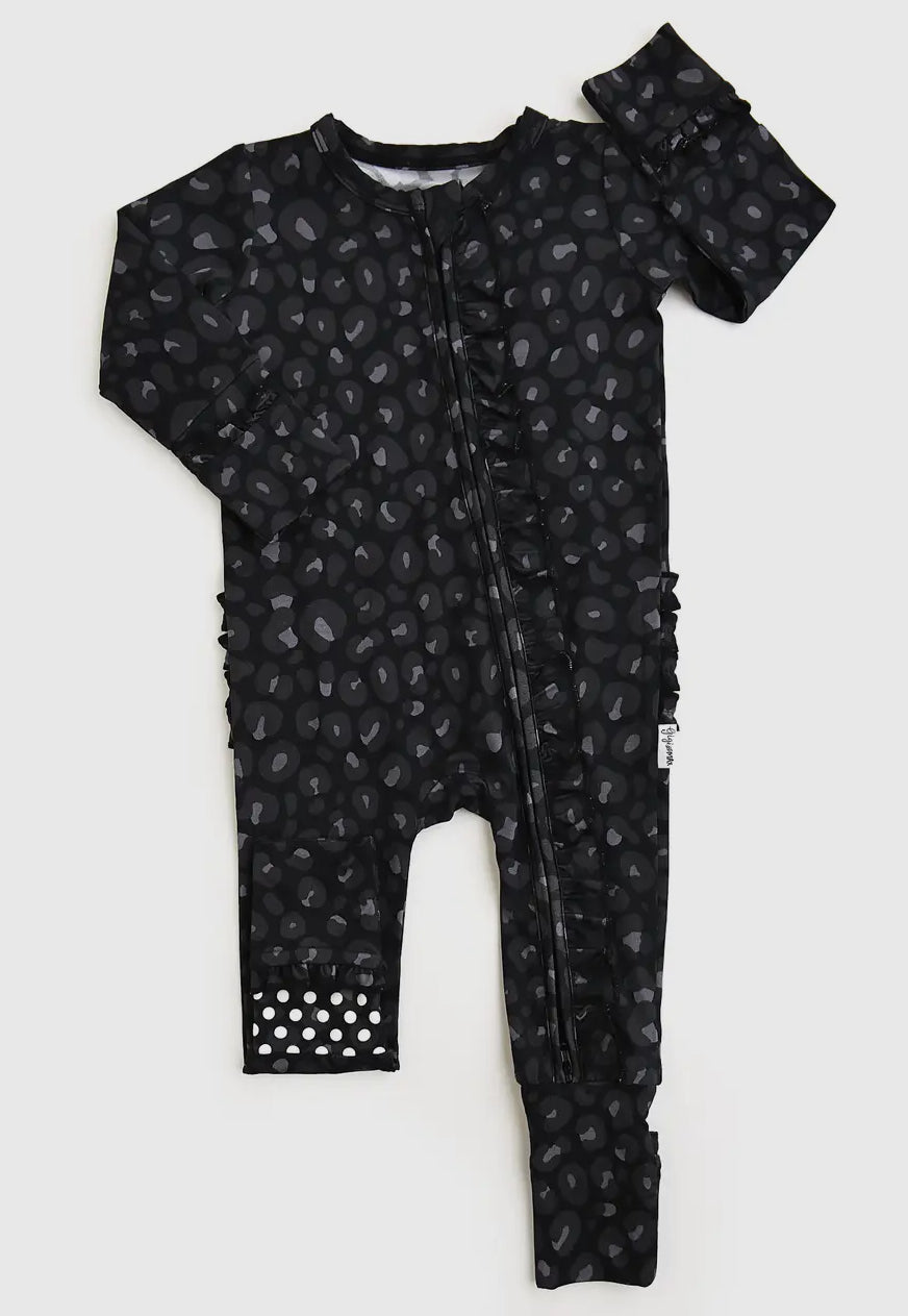 Black Leopard Ruffle