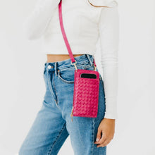 Load image into Gallery viewer, Woven Double Duty Phone Bag : Woven Fuchsia
