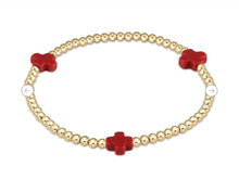 Load image into Gallery viewer, Signature Cross 3mm Gold Bracelet
