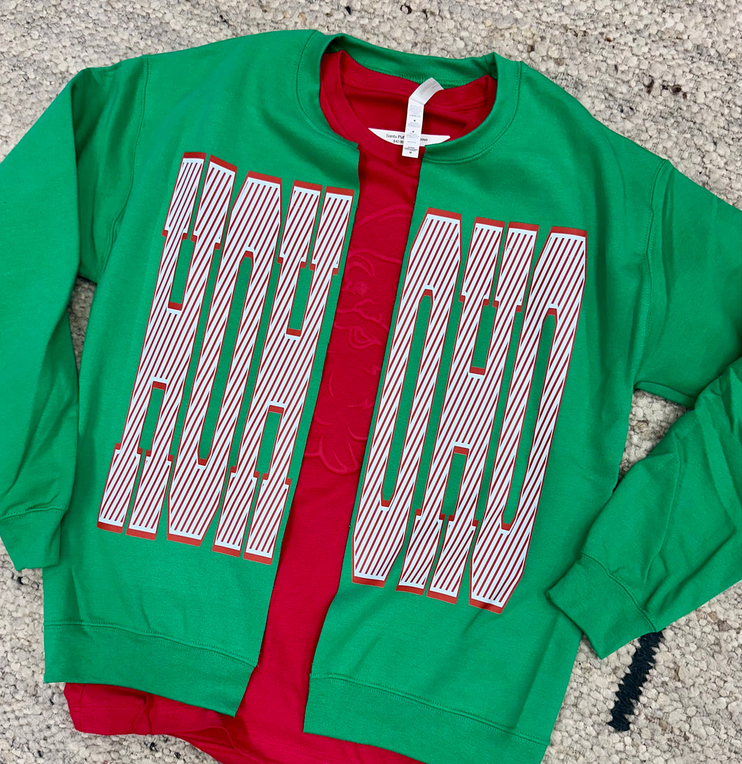 HO HO HO sweatshirt cardigan