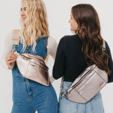 Load image into Gallery viewer, Marley Metallic Oversized Bum Bag: Gold
