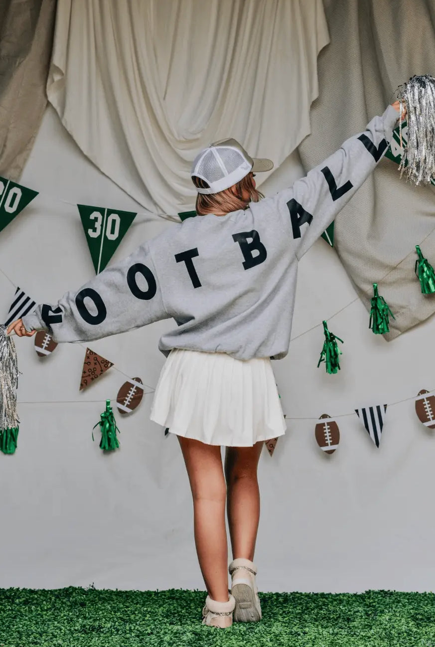 Game Day Football Gray Sweatshirt