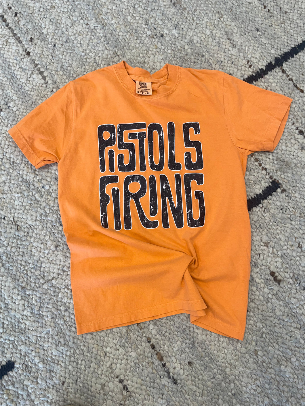 Pistols Firing Orange T Shirt