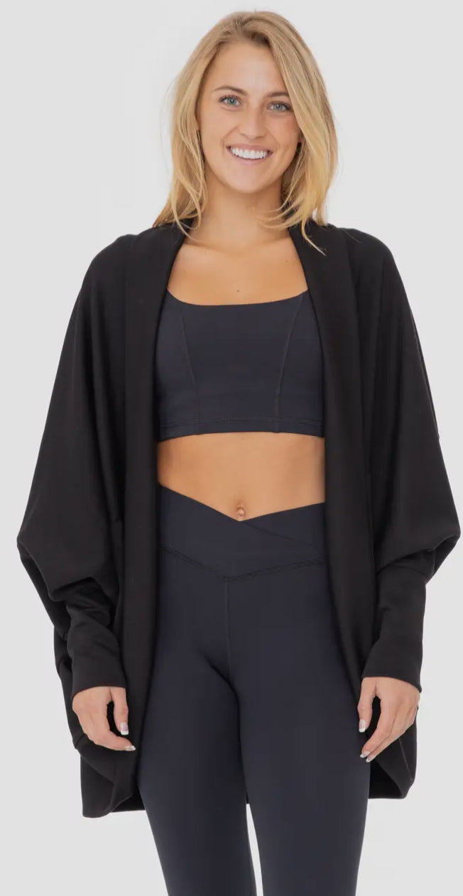 Cocoon Style Cardigan Black
