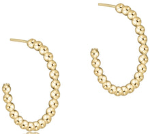 Load image into Gallery viewer, Beaded Classic 1.25 Post Hoop - Gold
