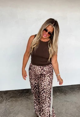 Cheetah Wide Leg Pants