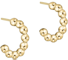 Load image into Gallery viewer, Beaded Classic 1” Post Hoop-Gold
