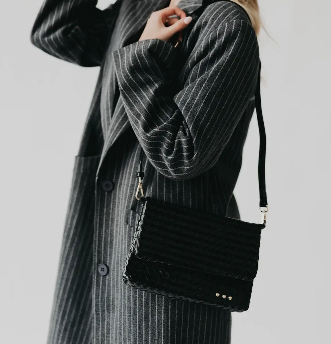 Woven Flap Crossbody