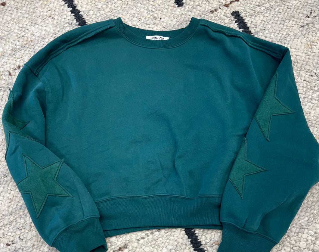 Dark Green Stars Sweatshirt