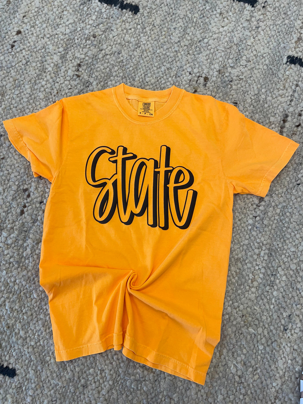 Orange/Black Puff Oklahoma State Tee
