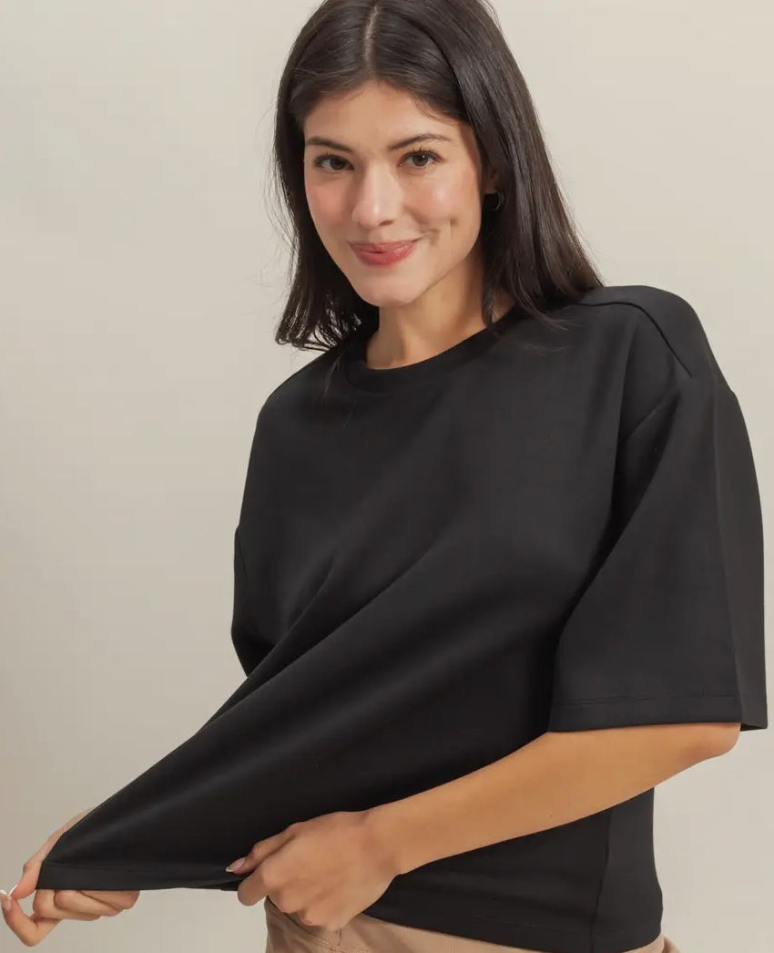Black Knit Top