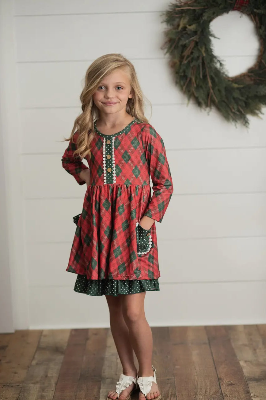 Red/Green Plaid Dress