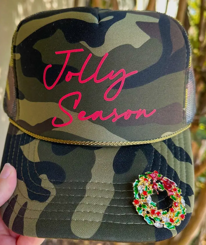 Jolly Season Trucker Hat w/pin