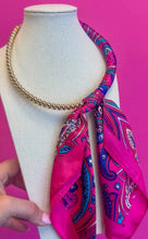 Load image into Gallery viewer, Scarf/Gold Bead Necklace
