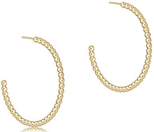 Load image into Gallery viewer, Beaded Classic 1.25 Post Hoop - Gold
