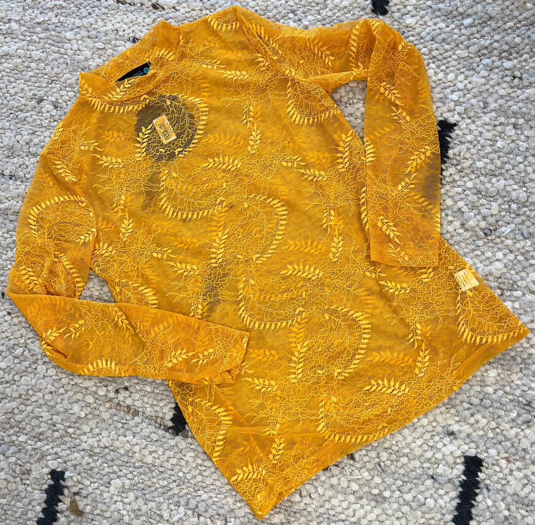 Golden Afternoon Lace Top