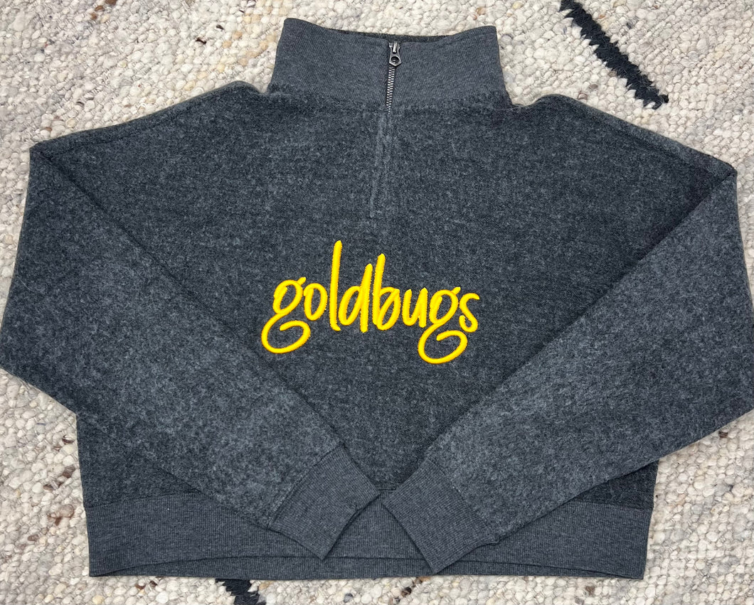 1/4 zip Cropped Goldbugs