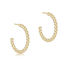 Load image into Gallery viewer, Beaded Classic 1” Post Hoop-Gold
