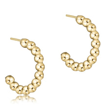 Load image into Gallery viewer, Beaded Classic 1” Post Hoop-Gold
