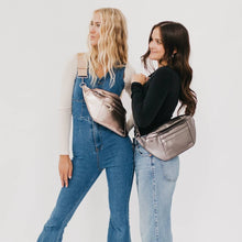 Load image into Gallery viewer, Marley Metallic Oversized Bum Bag: Gold
