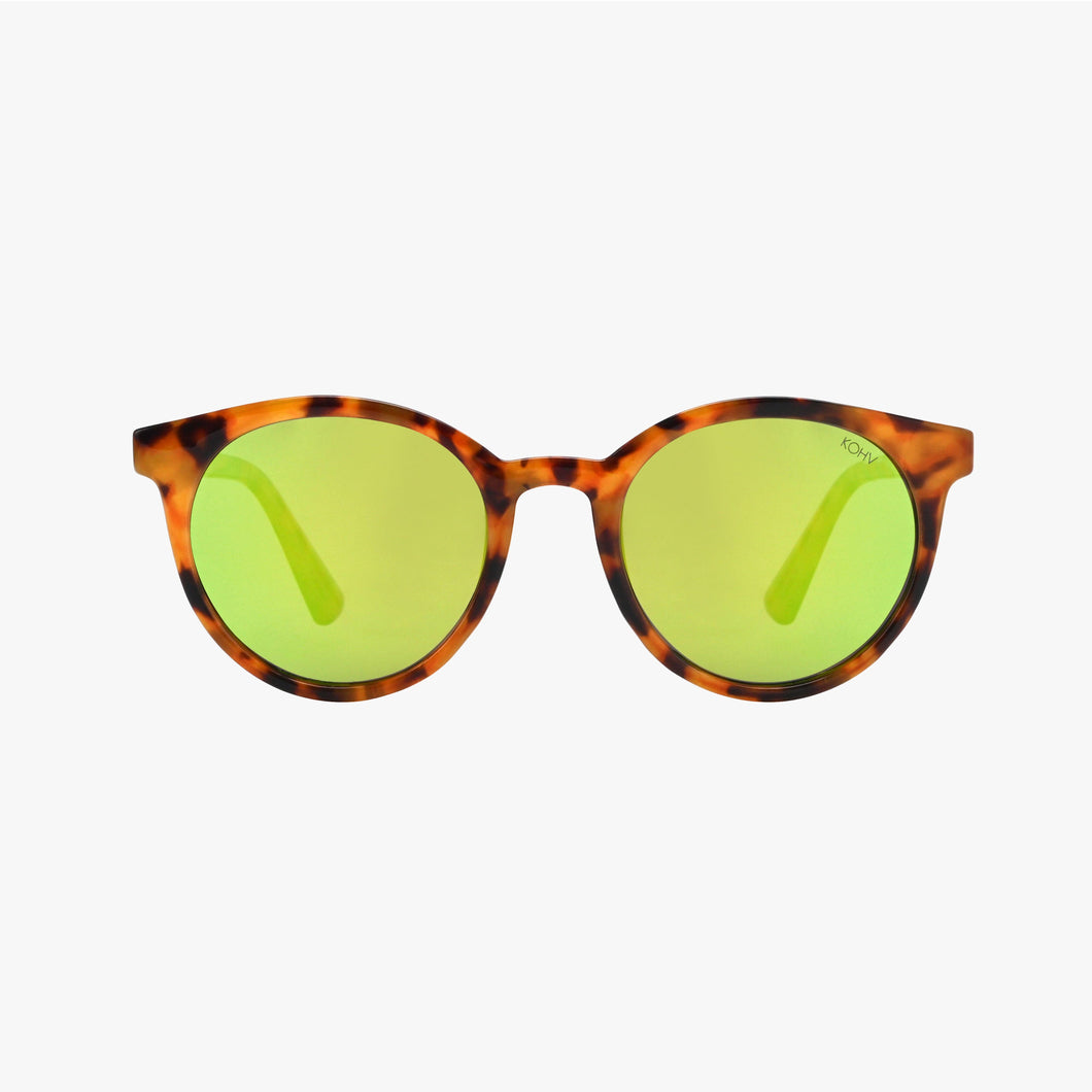 HERON LIMELIGHT MIRROR Polarized Round Fashion Sunglasses